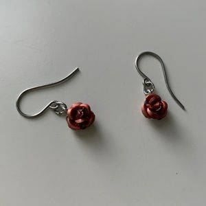 Rose earrings